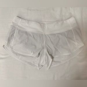 Speed up White lululemon shorts 2” inseam size 8